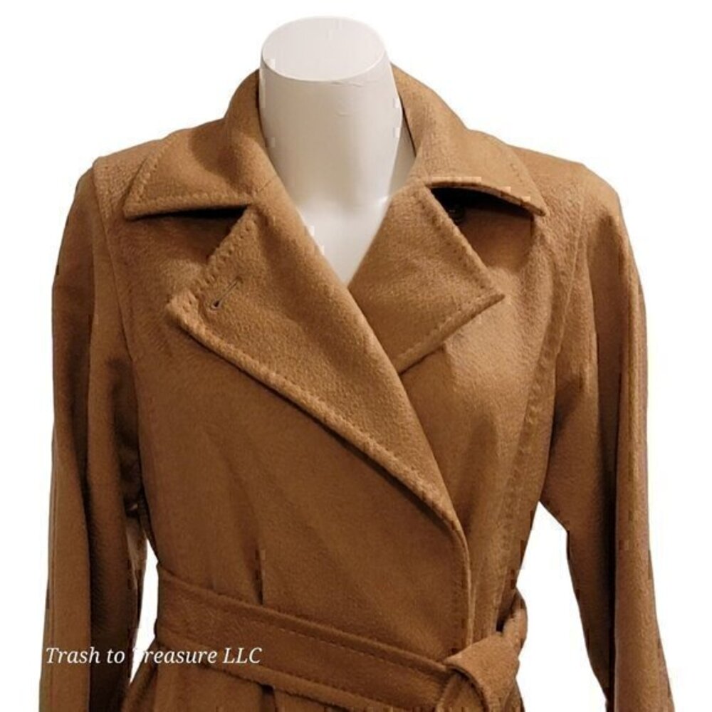 MAX MARA Manuela Belted Camel Hair Coat, Camel - Picture 6 of 16